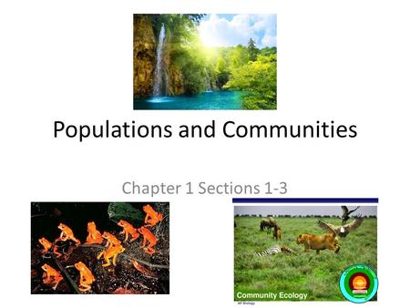 Populations and Communities