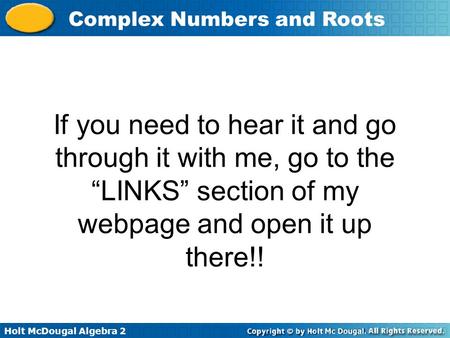 If you need to hear it and go through it with me, go to the “LINKS” section of my webpage and open it up there!!