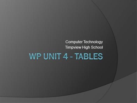 Computer Technology Timpview High School. Columns vs. Rows  Columns run vertically; rows runs horizontally  A cell is where a column and row meet.