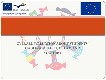 OVERALL EVALUATION ABOUT STUDENTS’ HABITS ABOUT ICE CREAM AND YOGHURT.