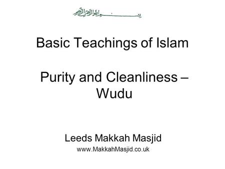 Basic Teachings of Islam