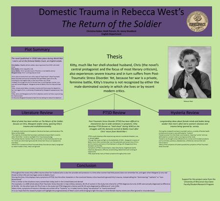 Domestic Trauma in Rebecca West’s The Return of the Soldier Christina Huber, Heidi Potratz, Dr. Jenny Shaddock English Department Plot Summary Thesis Kitty,