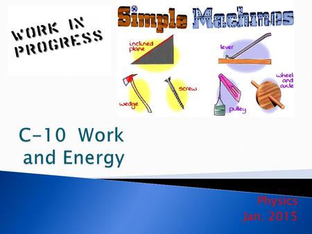 C-10 Work and Energy Physics Jan. 2015.