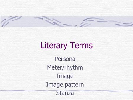 Persona Meter/rhythm Image Image pattern Stanza