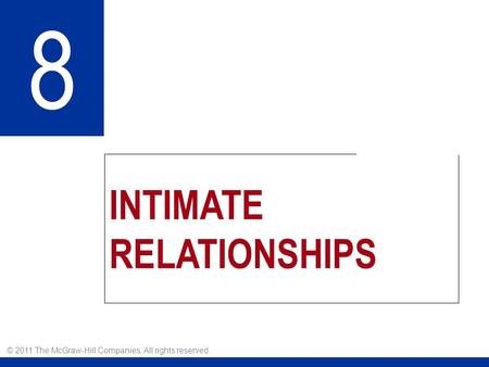 INTIMATE RELATIONSHIPS