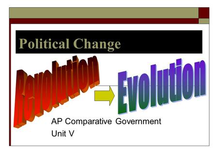 Political Change AP Comparative Government Unit V.