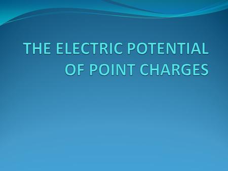 Consider a point charge, +q fixed at the origin A positive test charge,q 0 is placed at A, a distance r A Coulomb’s law determines the magnitude of repulsive.