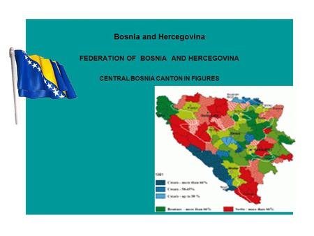 Bosnia and Hercegovina FEDERATION OF BOSNIA AND HERCEGOVINA CENTRAL BOSNIA CANTON IN FIGURES.