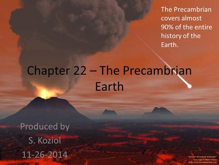 Chapter 22 – The Precambrian Earth