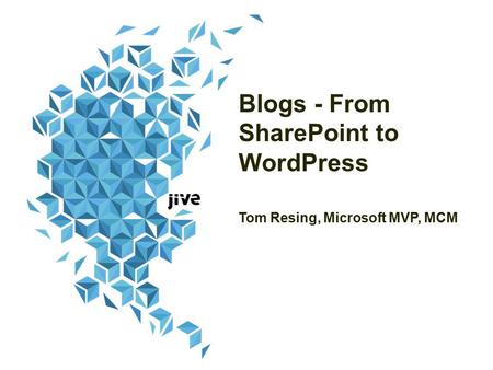 Blogs - From SharePoint to WordPress Tom Resing, Microsoft MVP, MCM.