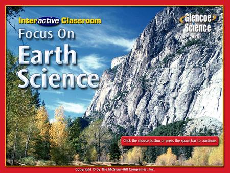 Chapter Menu Lesson 1: Interaction at Plate Boundaries