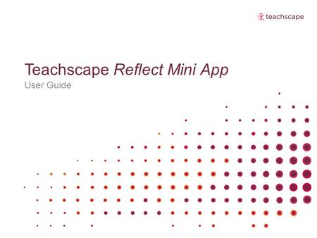 Teachscape Reflect Mini App