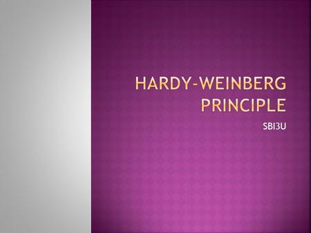 Hardy-Weinberg Principle