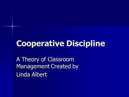 Cooperative Discipline