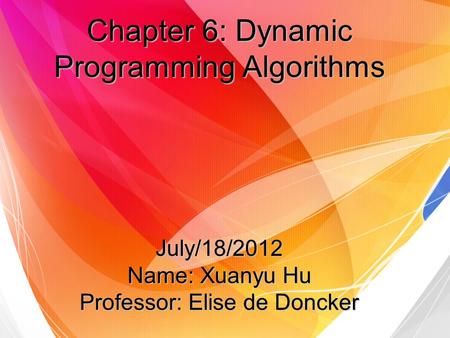 Outline The power of DNA Sequence Comparison The Change Problem