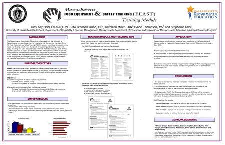 Judy Kay Flohr EdD,RD,LDN 1, Rita Brennan Olson, MS 2, Kathleen Millet, LDN 2,, Lynne Thompson, MS 3 and Stephanie Lally 1 University of Massachusetts-Amherst,