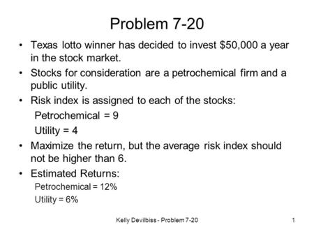 Kelly Devilbiss - Problem 7-20