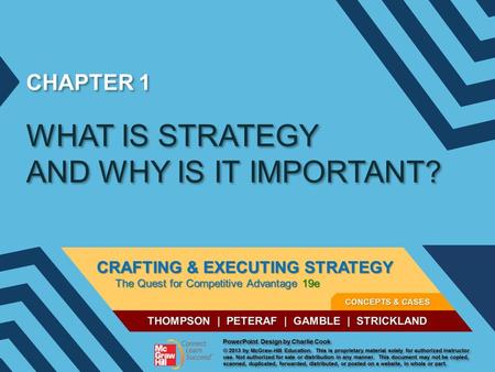 WHAT IS STRATEGY AND WHY IS IT IMPORTANT?