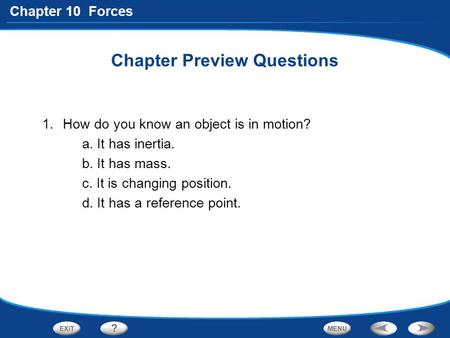 Chapter Preview Questions