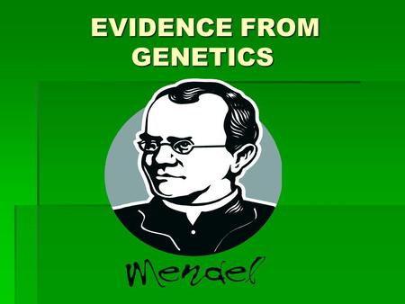 EVIDENCE FROM GENETICS EVIDENCE FROM GENETICS. Can you answer this? Can you answer this?  Which represents a monohybrid cross between a homozygous recessive.