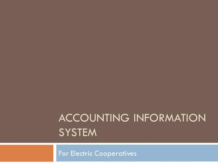 Accounting Information System