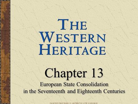 Chapter 13 European State Consolidation