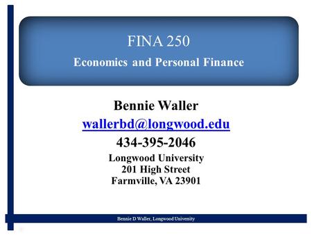 Economics and Personal Finance