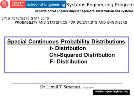 Chi-Squared Distribution Leadership in Engineering