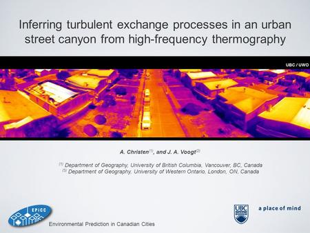 Environmental Prediction in Canadian Cities