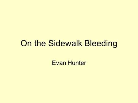 On the Sidewalk Bleeding Evan Hunter. 1.What is the significance of the lettering on the front and back of Andy’s jacket? Big ‘Royals’ on the back, small.