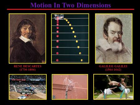 RENE DESCARTES (1736-1806) Motion In Two Dimensions GALILEO GALILEI (1564-1642)