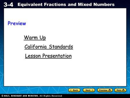 Preview Warm Up California Standards Lesson Presentation.