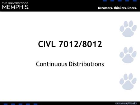 Continuous Distributions