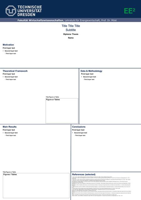 Fakultät Wirtschaftswissenschaften, Lehrstuhl für Energiewirtschaft, Prof. Dr. Möst Title Title Title Subtitle Diploma Thesis Name Data & MethodologyTheoretical.