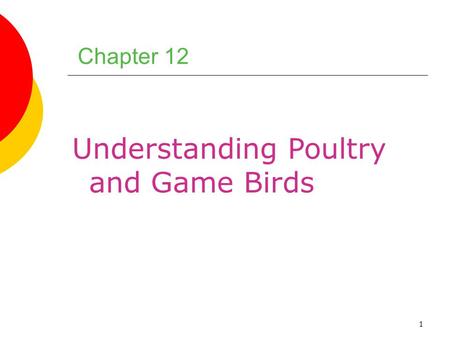 Understanding Poultry and Game Birds