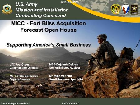 MICC - Fort Bliss Acquisition Forecast Open House