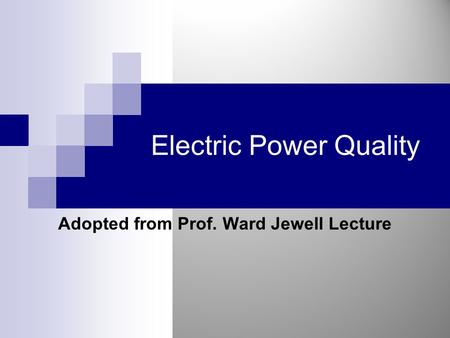 Electric Power Quality