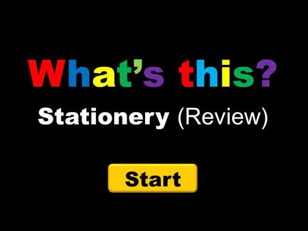 What’s this?What’s this? Start Stationery (Review)