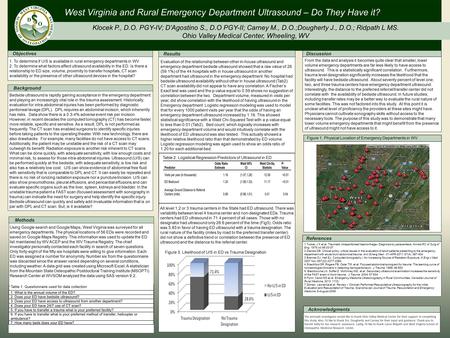 The principle investigator would like to thank Ohio Valley Medical Center for their support in completing this study. Also, I’d like to thank Drs. Dougherty.