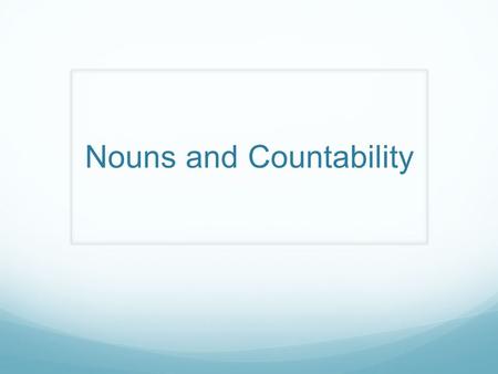 Nouns and Countability. Outline Introduction Conceptual Semantics Chierchia’s approach Natural Semantic Metalanguage Conclusion.