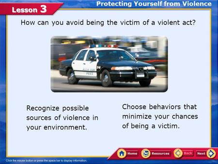 Protecting Yourself from Violence