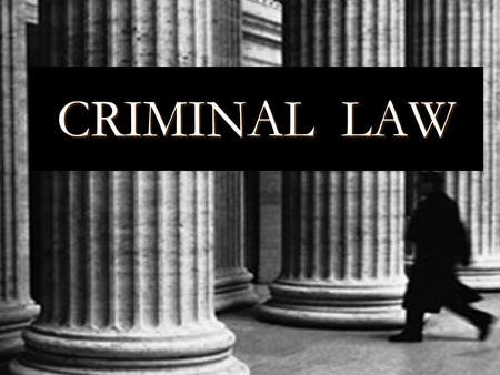 CRIMINAL LAW. Criminal lawmaking is the jurisdiction of the Federal government.