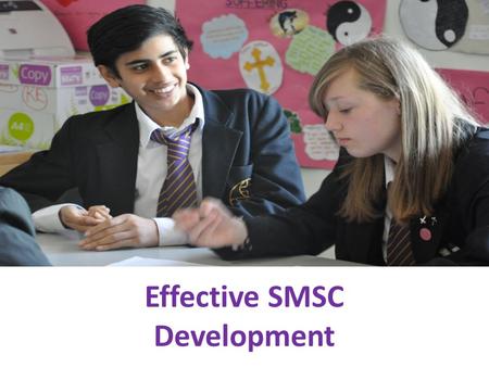 Effective SMSC Development