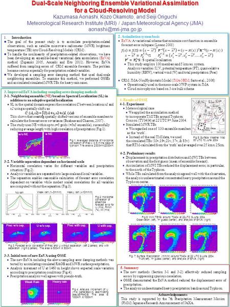 Dual-Scale Neighboring Ensemble Variational Assimilation for a Cloud-Resolving Model Dual-Scale Neighboring Ensemble Variational Assimilation for a Cloud-Resolving.