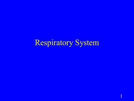 1 Respiratory System. 2 Tale of Two Gases RESPIRATION is Simple- in with the good (O2), out with the bad (CO2) called Pulmonary ventilation Phases of.