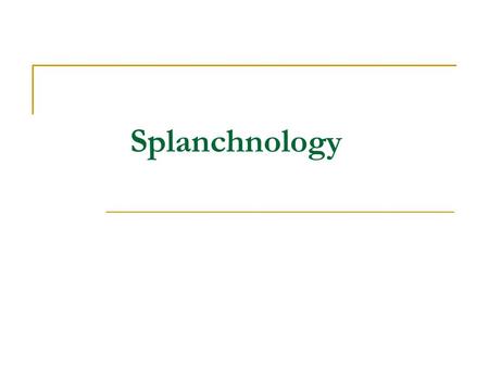 Splanchnology.