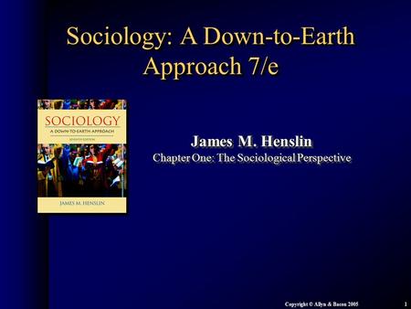 Sociology: A Down-to-Earth Approach 7/e