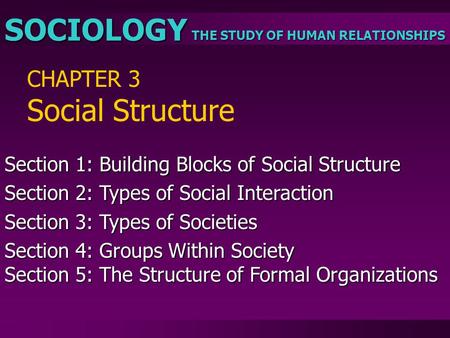 CHAPTER 3 Social Structure