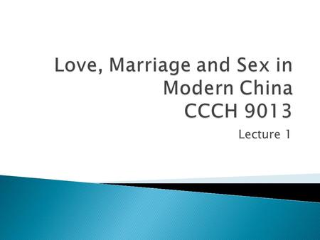 Lecture 1.  Dr. P.S.Y HO, Department of Social Work and Social Administration,  Dr. M.S.Y. LEE, Department of Sociology,