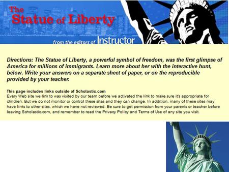 1. The majestic, 151-foot-tall Statue of Liberty was given as a gift of friendship to the United States from the people of _____________. She was presented.